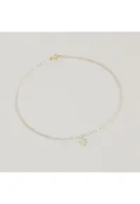 Colier handmade - perle de cultura - accesorii argint 925 placat cu aur - alb