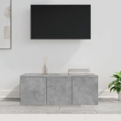 vidaXL Dulap TV, gri beton, 80 x 34 x 30 cm, lemn prelucrat