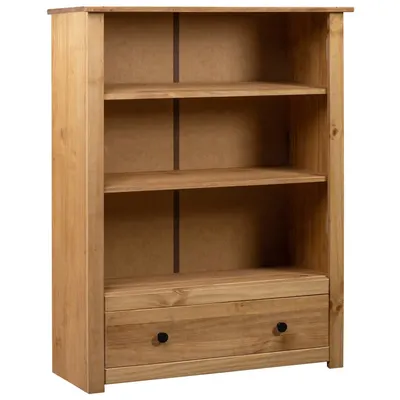 Gossi biblioteca, 80 x 35 x 110 cm, lemn masiv de pin, gama panama