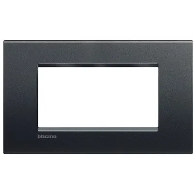 Placa ornament ,4 module, antracit, living light, BTICINO