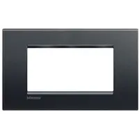 Placa ornament ,4 module, antracit, living light, BTICINO