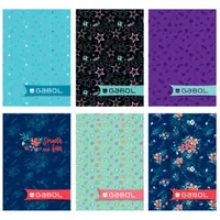 Set de 10 caiete Gabol - A4, 80 coli, randuri late, pentru fete, sortiment