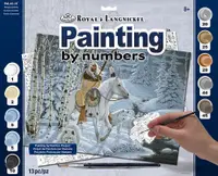 Pictură pe numere cu vopsele acrilice Royal - Poveste de iarnă, 39 x 30 cm