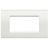 Placa ornament ,4 module, alba, living light, BTICINO