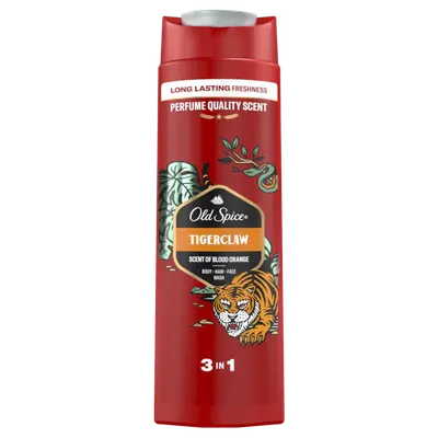 Gel de dus si sampon pentru barbati Tiger Claw, 400ml, Old Spice
