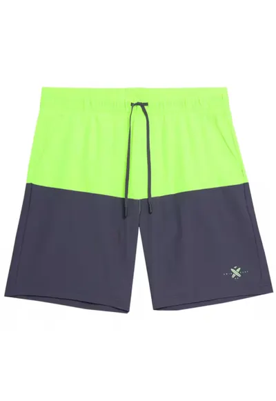 Pantaloni scurti de baie pentru barbati - Poliester - Verde/Bleumarin - Verde/Bleumarin