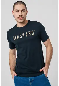 Tricou cu imprimeu logo - Bleumarin