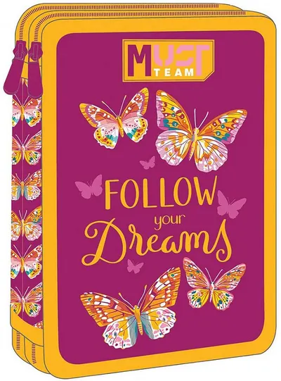 Penar cu rechizite Must – Follow Your Dreams, 2 fermoare