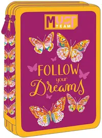 Penar cu rechizite Must – Follow Your Dreams, 2 fermoare