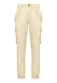 Pantaloni barbati - slim fit - ecru - bumbac