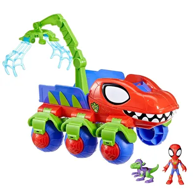 HASBRO Spidey si Prietenii lui Uimitori - Dinocamion cu Plase si Figurine