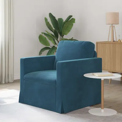 vidaXL Canapea albastru 78 x 78 x 80 cm Catifea