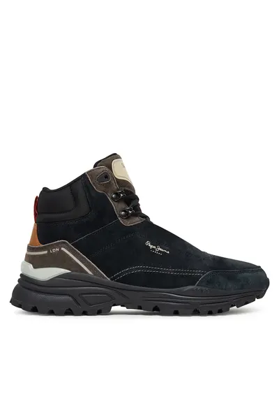Ghete barbati Ebonised Grey - piele naturala - Negru