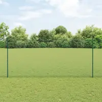vidaXL Gard hexagonal cu stâlp 10 x 1,4 m Oțel cu strat de PVC Verde