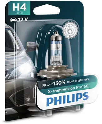 Bec Far H4 60 55W 12V X-Treme Vision Pro150 (Blister) Philips