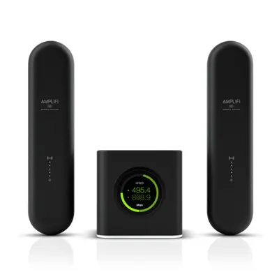 Router wireless Gaming Dual Band Gigabit AmpliFi Mesh HD Ubiquiti AFI-G, 450 Mbps/1300 Mbps, 2.4/5.0 GHz, 5 porturi, ecran tactil