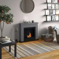 Frode Solid Grey Semineu cu bioetanol FreeFlame
