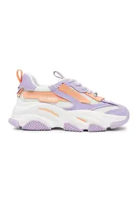 Pantofi sport cu insertii de plasa Possession-E - Alb/Roz somon/Lila