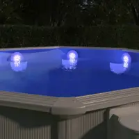 Gossi lampa led plutitoare de piscina, cu telecomanda, alb