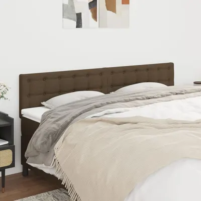 vidaXL Tăblii de pat, maro închis, 160x5x78/88 cm, textil