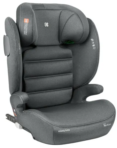 Scaun auto KikkaBoo - i-Track, IsoFix, i-Size, 100-150 cm, gri închis