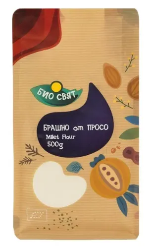 Făină bio de mei, 500 g, Biosvyat