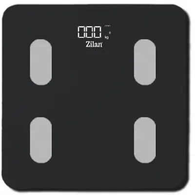 Cantar Electronic Persoane, Negru, 28 x 28 cm, Capacitate Maxima 180 kg, Sticla