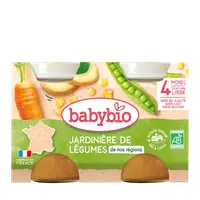 Piure din legume verzi +4 luni Bio, 2 x 130g, BabyBio