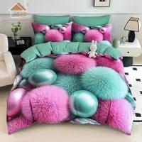 Lenjerie de Pat Bumbac Finet 5D 6 Piese cu Elastic 180x200 , Candy Fluff