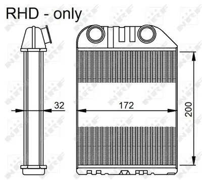 Schimbator caldura incalzire habitaclu potrivit OPEL VECTRA B 1.6-2.6 09.95-07.03
