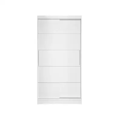 Dulap KOSS 03, cu usi glisante, alb, 100x60x200 cm