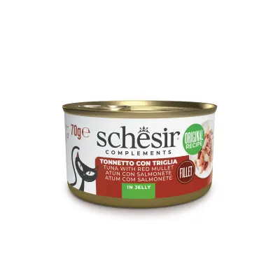 SCHESIR Complementary In Jelly, Ton și Cambula, conservă hrană umedă pisici, (în aspic), 70g