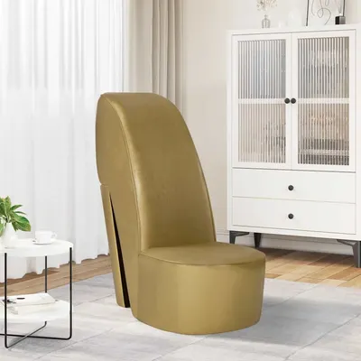 vidaXL Scaun, design toc înalt, auriu, piele ecologică