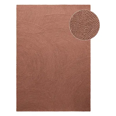 Covor teracotă țesut manual din lână 120x180 cm Calmio – Hanse Home
