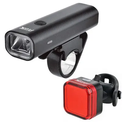 Set lumini bicicletă 400 și 40 lumeni LED, reîncărcabile USB