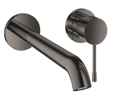 Baterie lavoar Grohe Essence 29193A01, 1/2 inch, pe perete, L 230 mm, necesita valva, lucios, Grafit