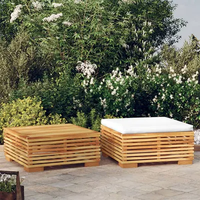 Gossi set mobilier de gradina, 2 piese, lemn masiv de tec