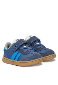 Pantofi copii - piele naturala - velcro - albastru -