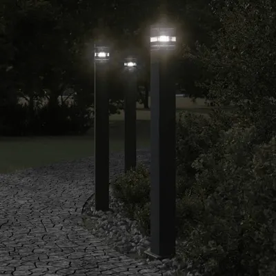 Gossi lampa de podea de exterior, negru, 110 cm, aluminiu