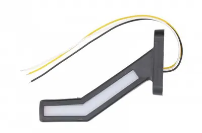 Lumina clarificare stanga, portocaliu rosu alb, LED, suprafata, lungime cablu 400mm, cu brat lung, 12 24V (indicator dinamic; tip: neon; cu functie de semnalizator spate)