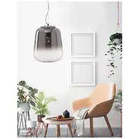 Lampa suspendata OLIVERIO Gradient Smoke Sticla & Crom Aluminiu LED E27 1x12W IP20 Fara bec