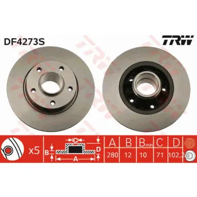 Disc frana TRW DF4273S
