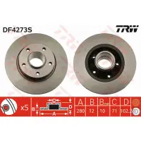 Disc frana TRW DF4273S