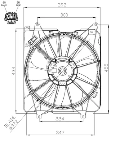 Ventilator radiator potrivit HONDA CR-V IV, CR-V V 1.5 2.4 09.15