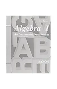 Saxon Algebra 1 Tests Only Third Edition