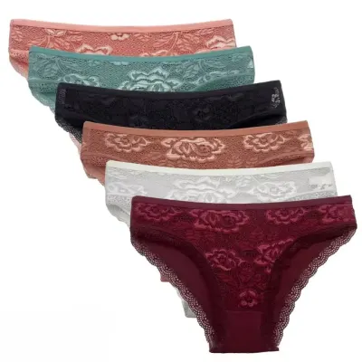 Set 6 perechi de chiloti pentru dama, CH071, Multicolor