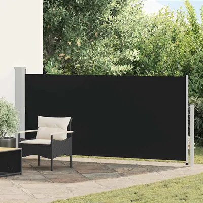 vidaXL Copertină laterală retractabilă, negru, 140x314 cm