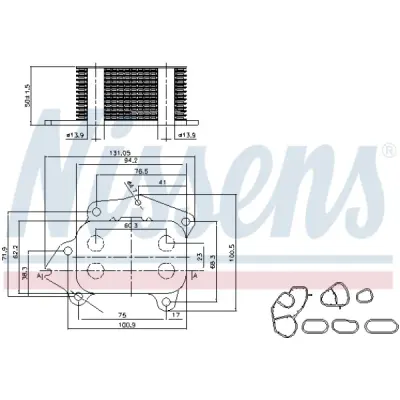 Radiator ulei, ulei motor NISSENS 90717