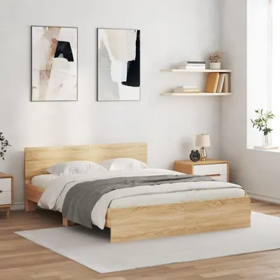 Gossi cadru de pat cu tablie, stejar sonoma, 140x190 cm