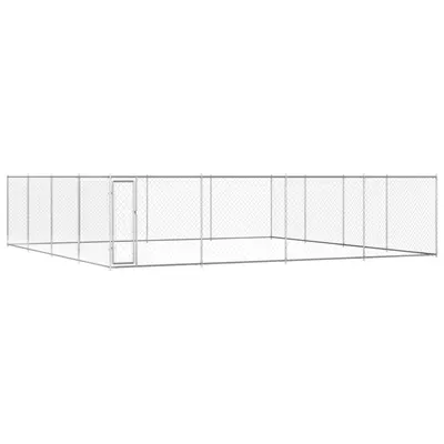 Gossi padoc pentru caini de exterior, 760x760x185 cm, otel galvanizat